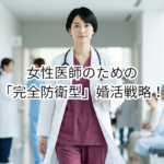 女性医師が病院を颯爽と歩いている様子